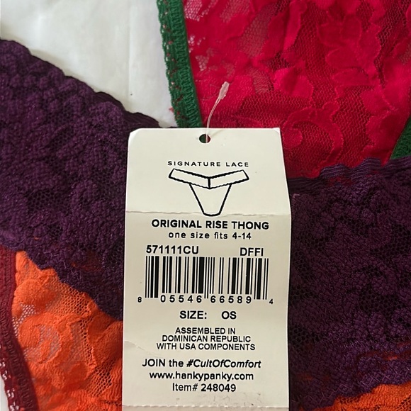 Hanky Panky Original Rise Lase color block thongs lot of 3 New unworn - Picture 3 of 6